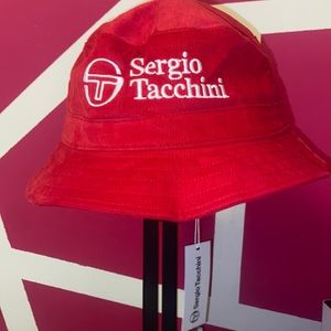 Sergio Tacchini Red Corduroy Bucket Hat